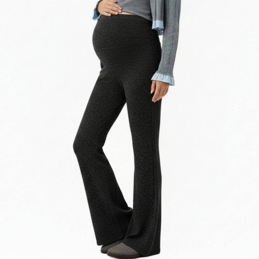Maternity High Waist Flare Pants with Soft Stretch Fabric an: Black / Medium 8-10