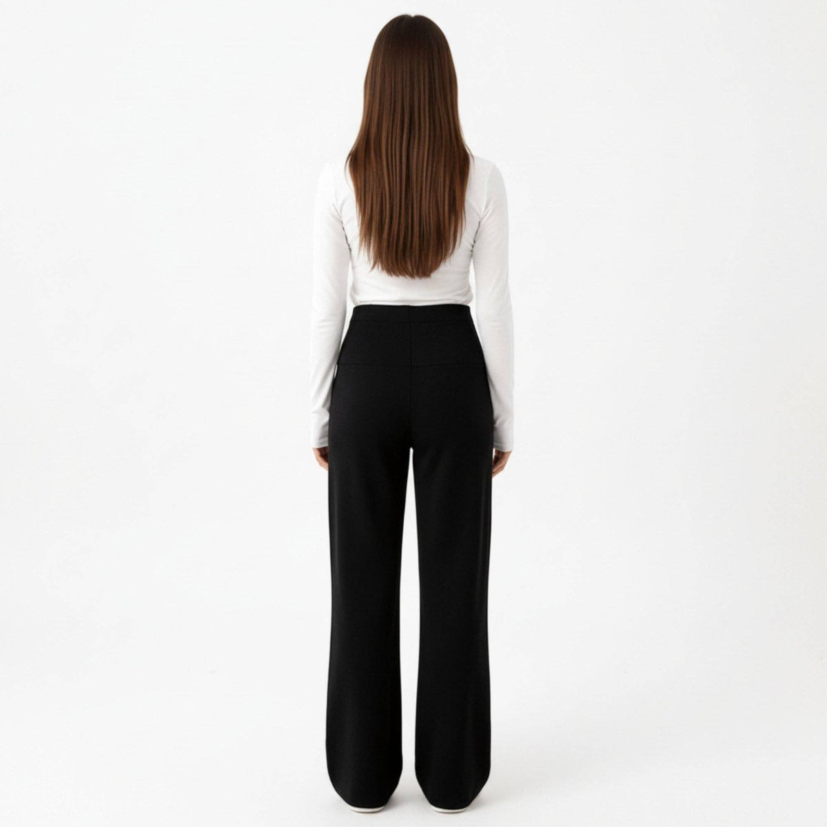 Maternity High Waist Flare Pants with Soft Stretch Fabric an: Black / Medium 8-10