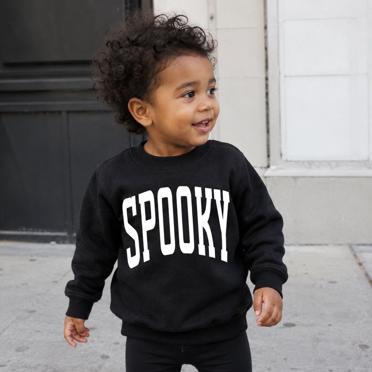 SPOOKY Varsity Kids Sweatshirt