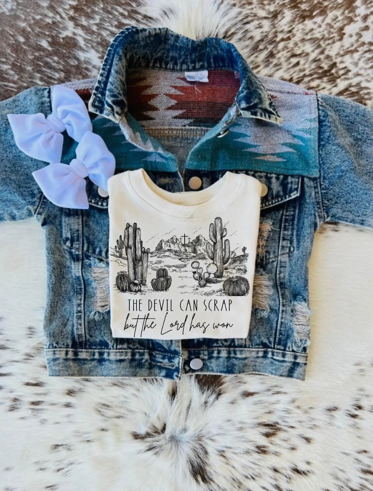 The Devil Can Scrap, But the Lord Has Won Kids Tee
