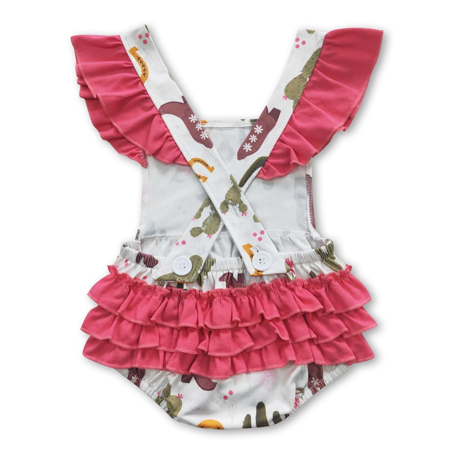 Cactus & Cowboy Boots Bubble Romper
