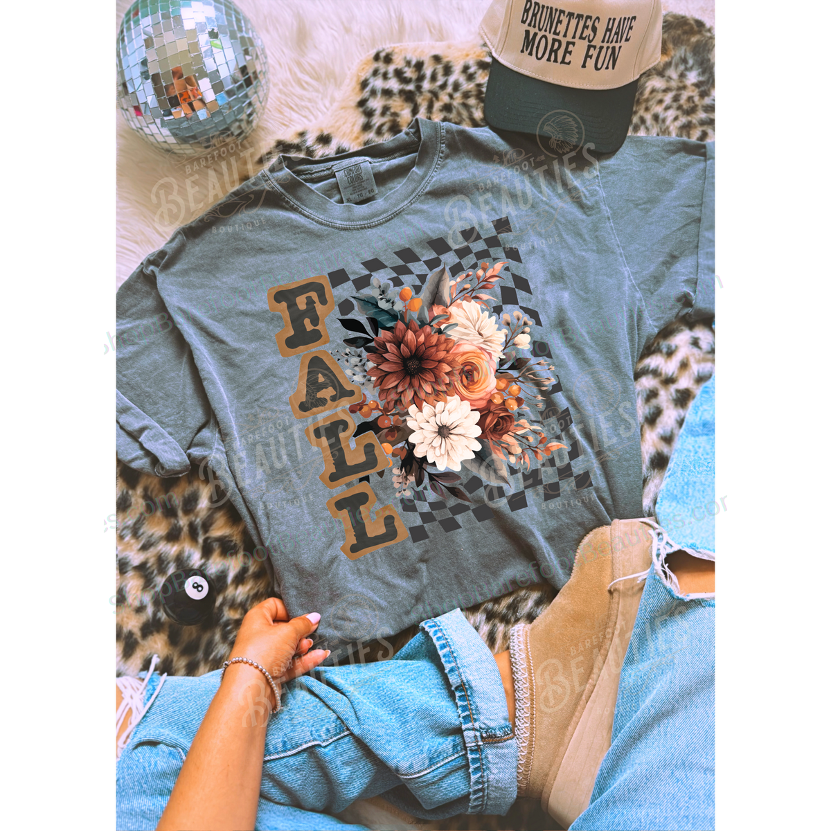 Fall Check *EXCLUSIVE DESIGN*: Moss / Tee / 2XL