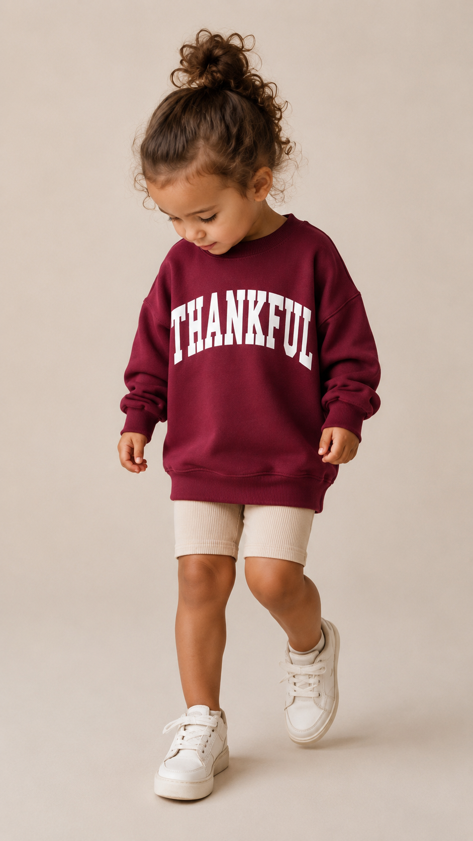 Thankful Varsity Kids Sweatshirt (Maroon)