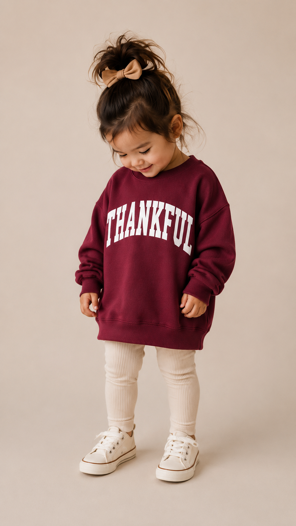 Thankful Varsity Kids Sweatshirt (Maroon)