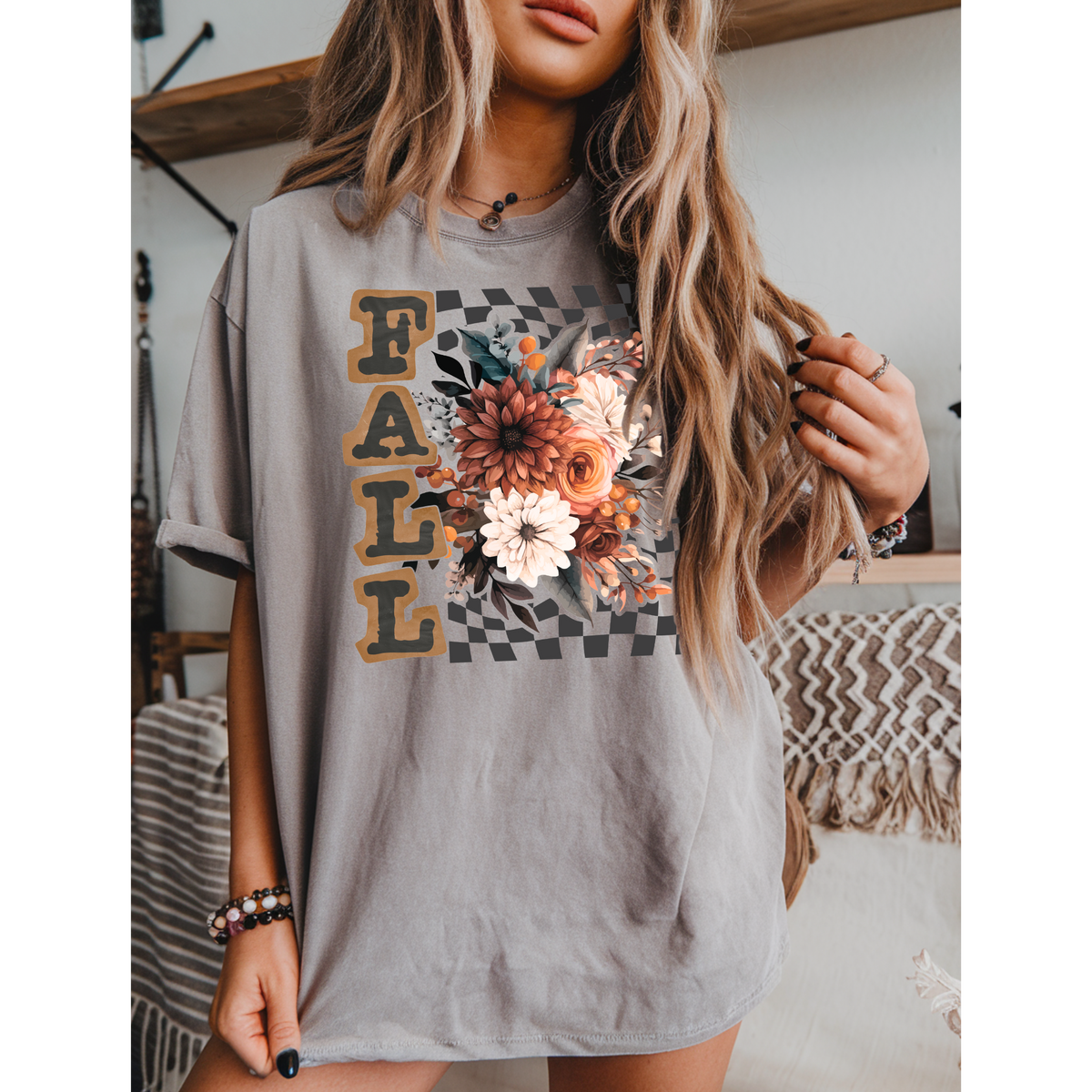 Fall Check *EXCLUSIVE DESIGN*: Moss / Tee / 2XL