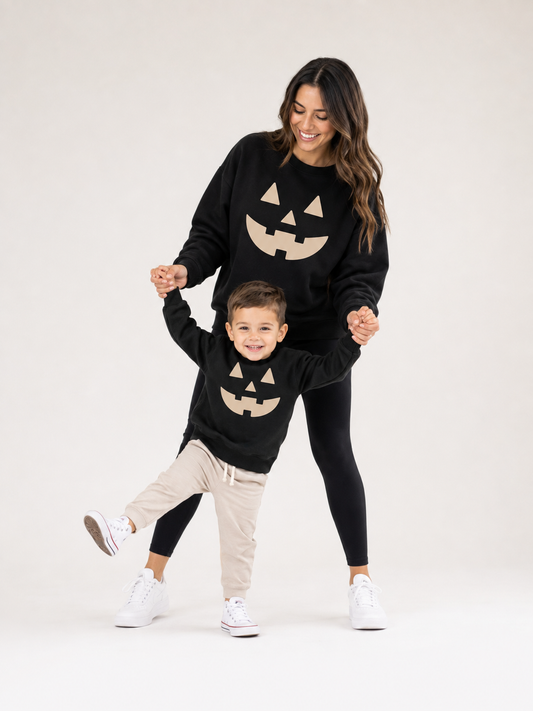 Neutral Jack-O-Lantern Adult Sweatshirt - (See Matching Kids version!)