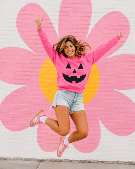 Jack-o-Lantern Girly Tee or Pullover - Womens