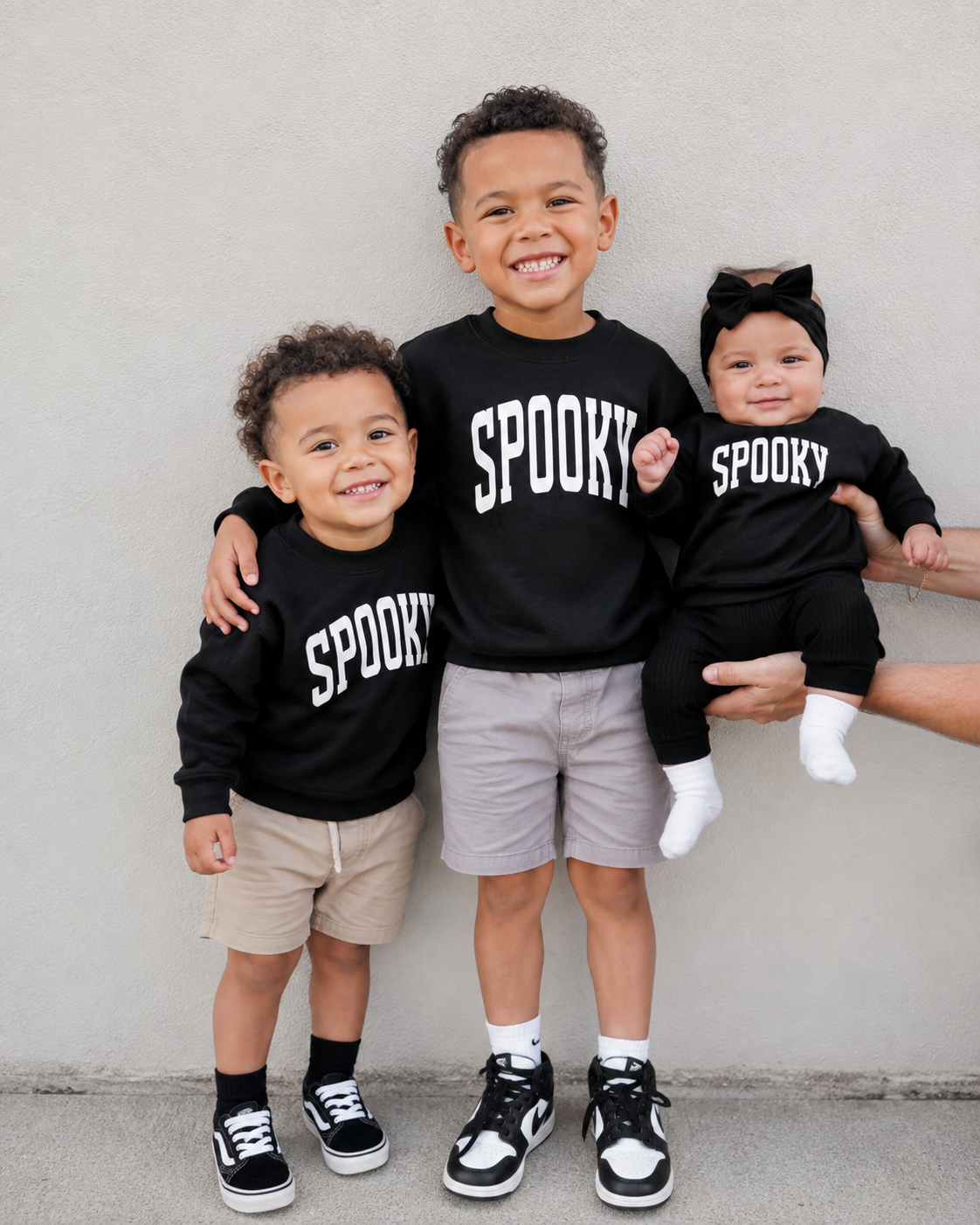 SPOOKY Varsity Kids Sweatshirt