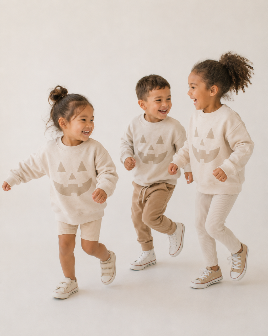 Neutral Jack-O-Lantern Baby/Kids Halloween Pullover