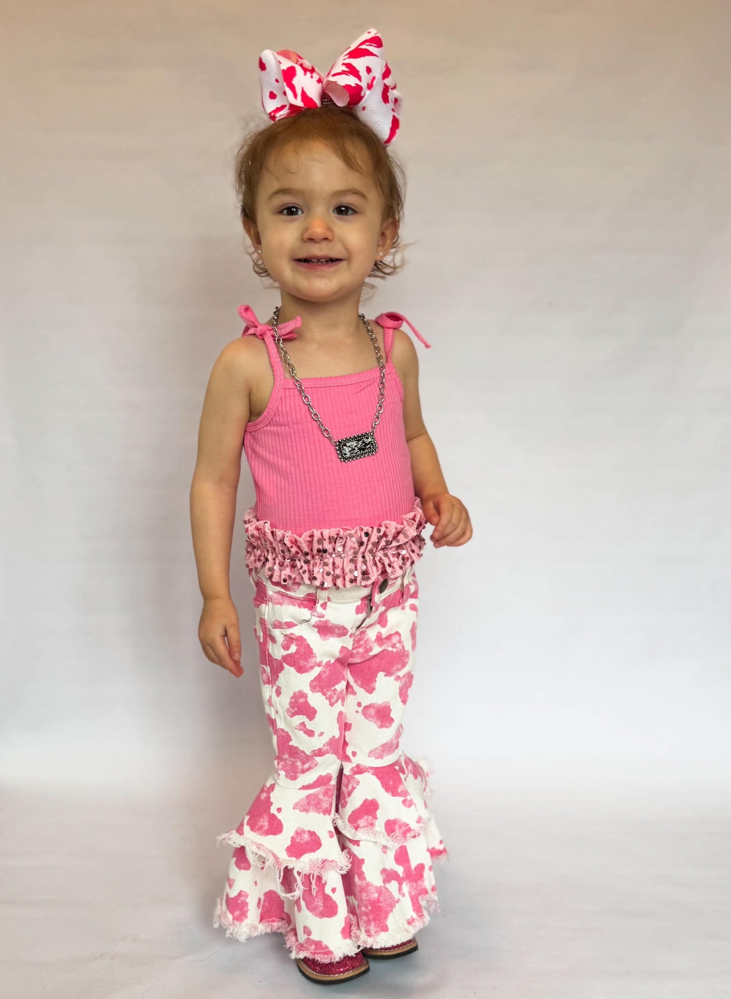 Pink Cow Print Rodeo Queen Jeans (FINAL SALE)