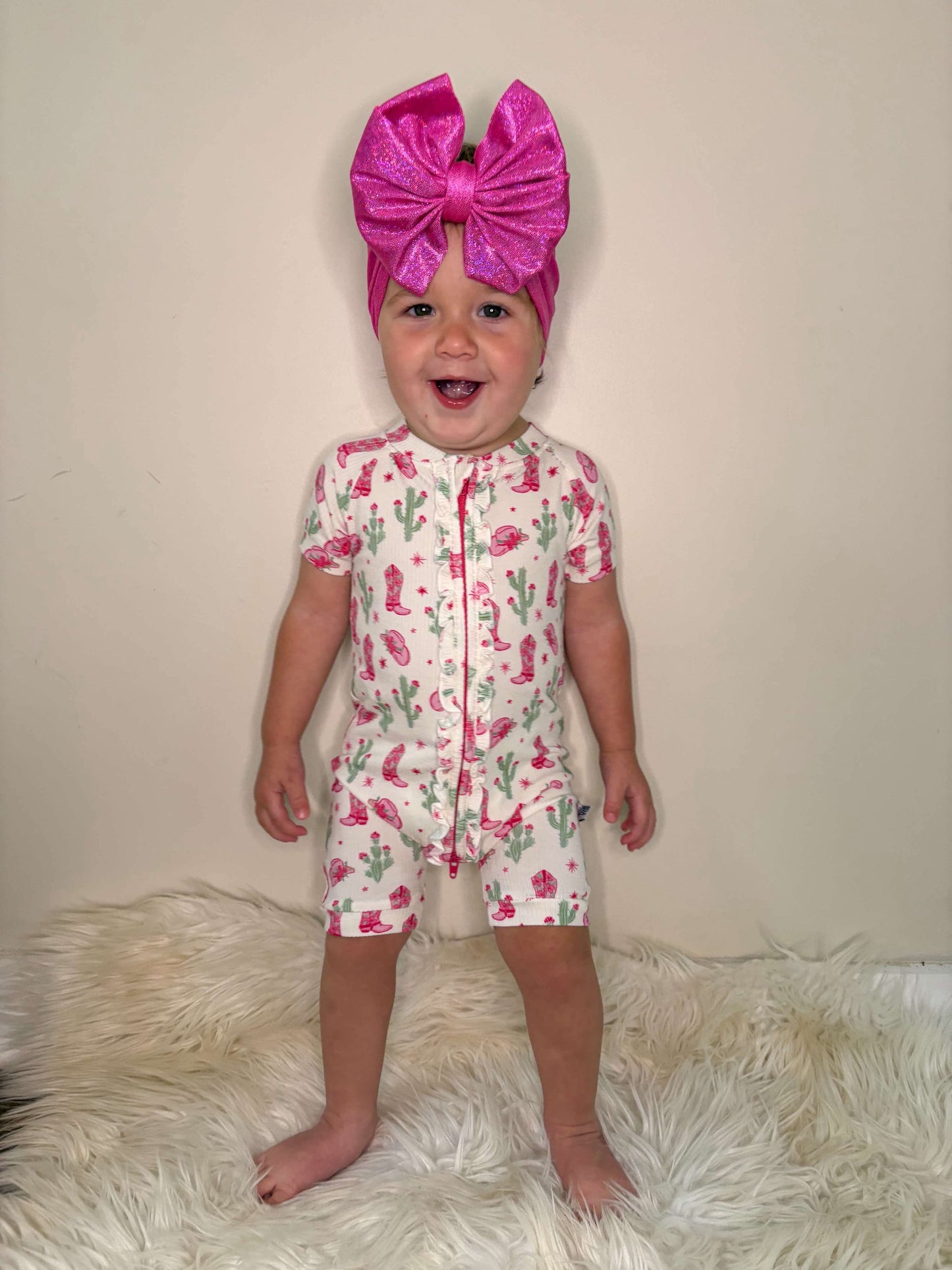 3T Coastal Cowgirl Ruffled Bamboo Shortie Romper