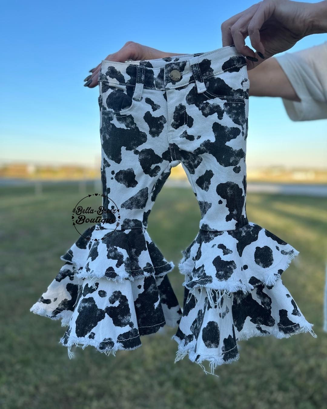 Black Cow Print Rodeo Queen Jeans (FINAL SALE)