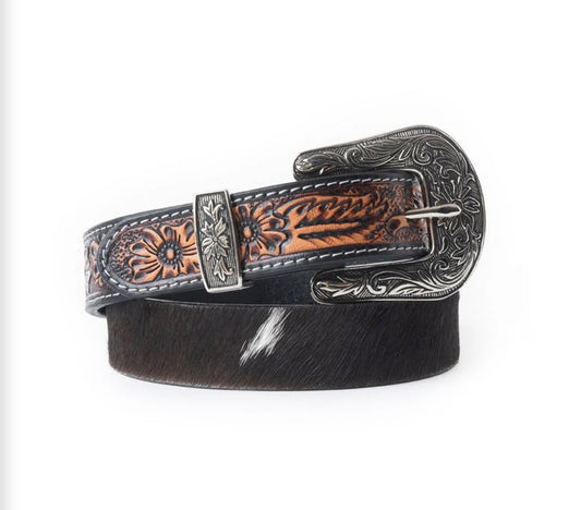 Myra Jenson Hill Kid's Belt In Black & White