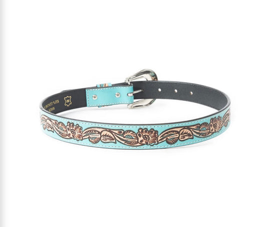 Myra Jenson Hill Kid's Belt In Turquoise