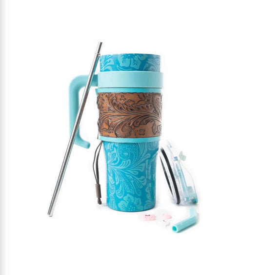 Myra Wide Wyoming Tumbler In Blue