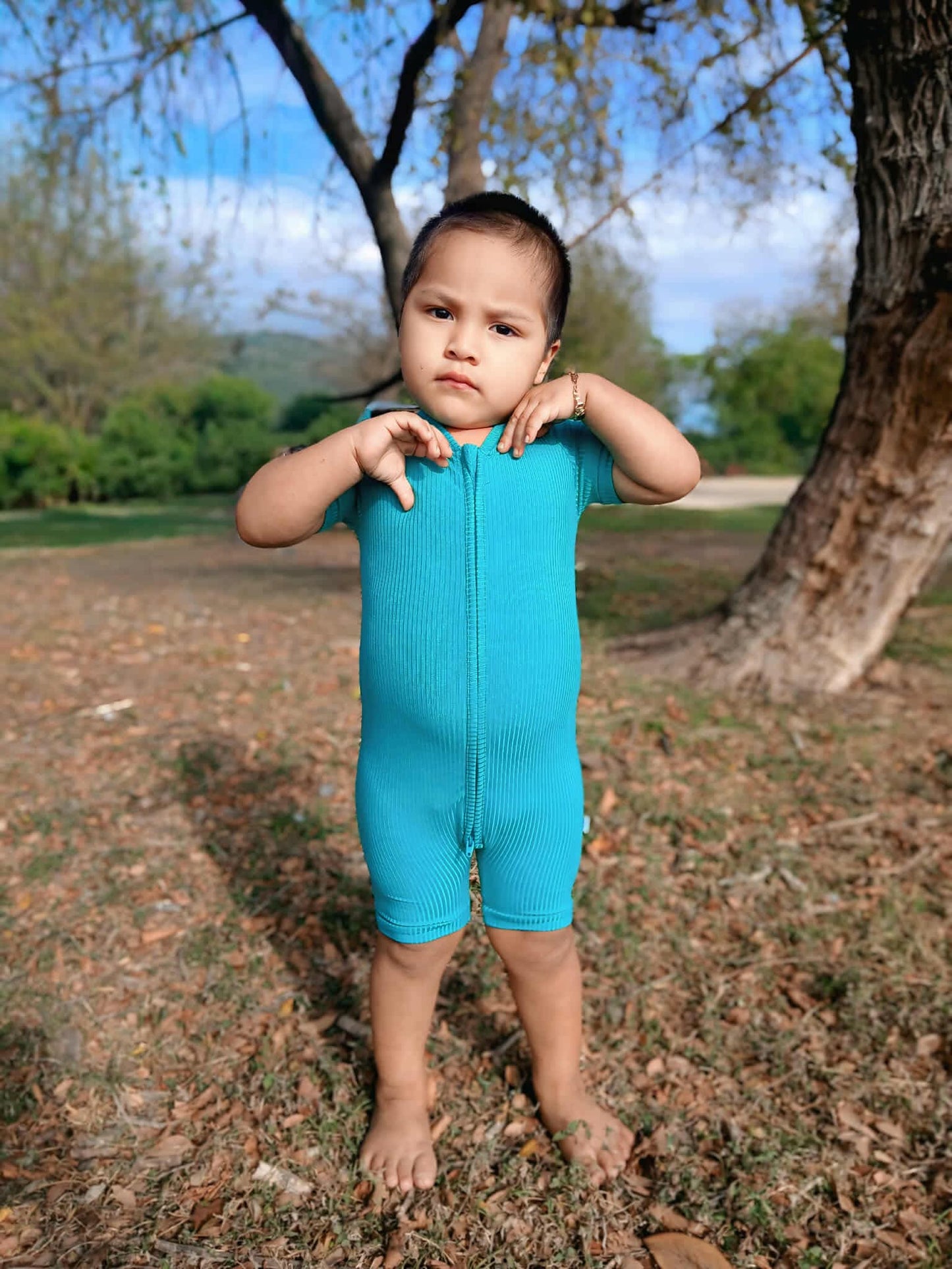 Lasso Lagoon Bamboo Shortie Romper