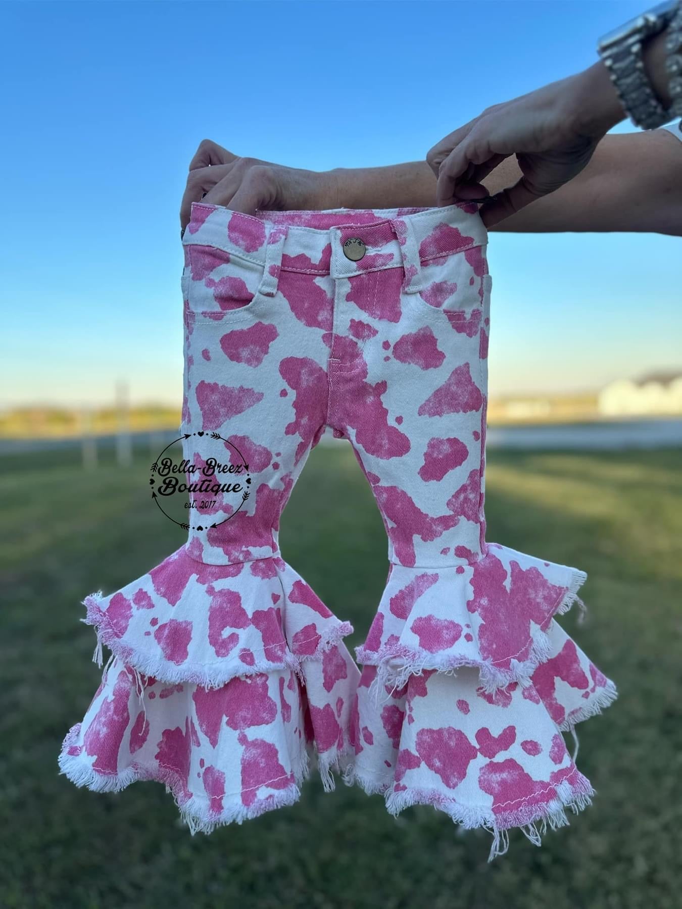 Pink Cow Print Rodeo Queen Jeans (FINAL SALE)