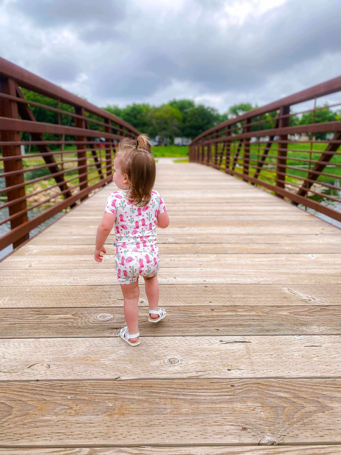 6/12 Months Coastal Cowgirl Ribbed Bamboo Short Set