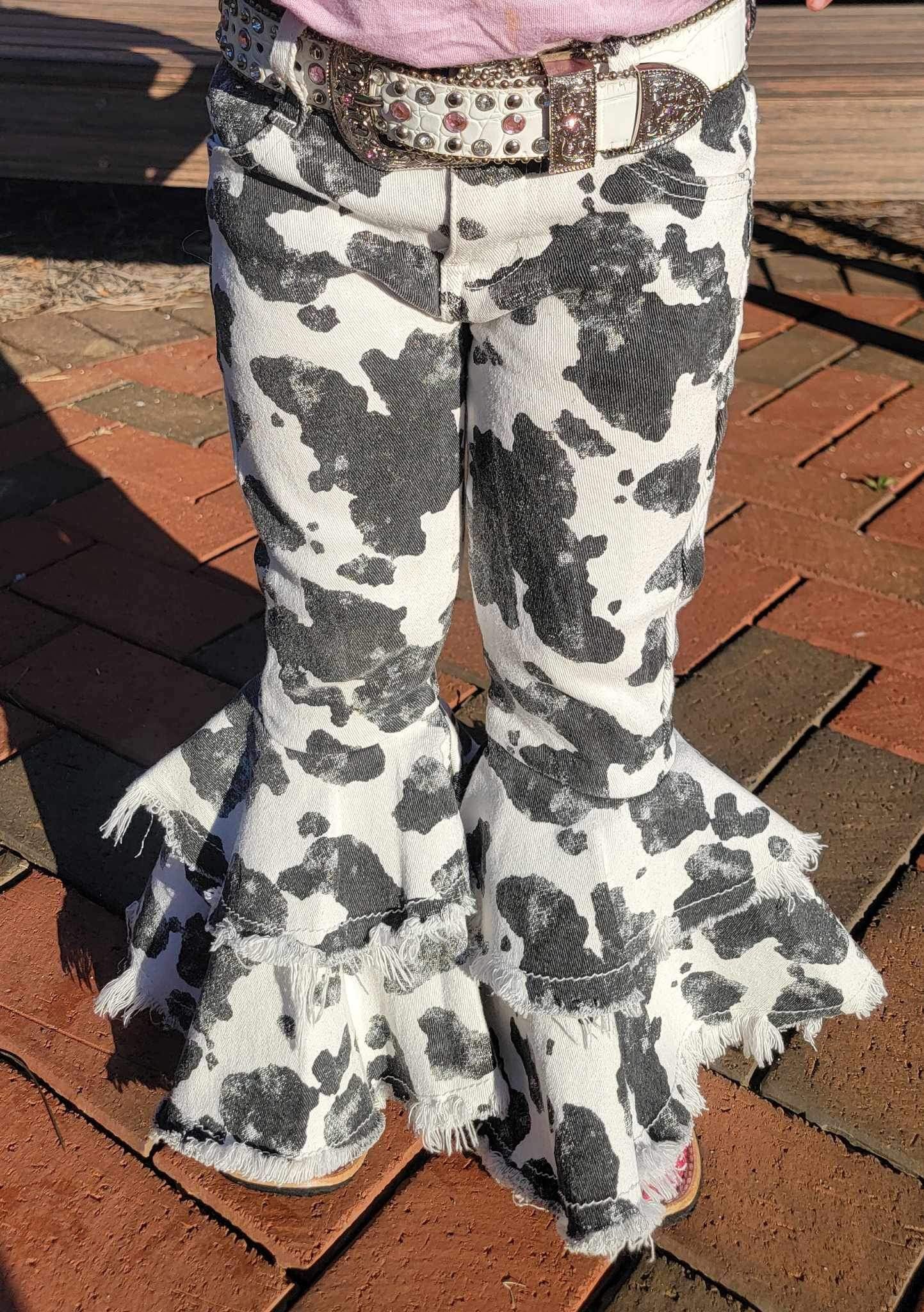 Black Cow Print Rodeo Queen Jeans (FINAL SALE)