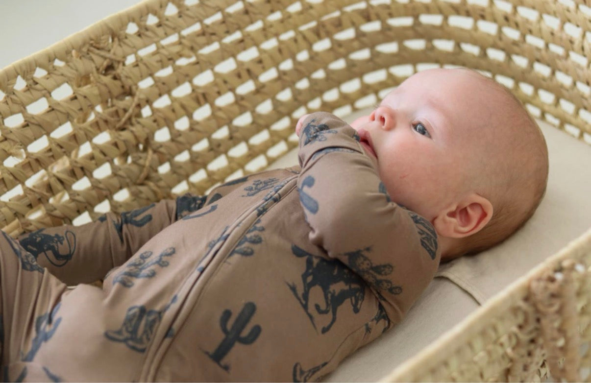 Dusty Cowboys Bamboo Zip Pajamas