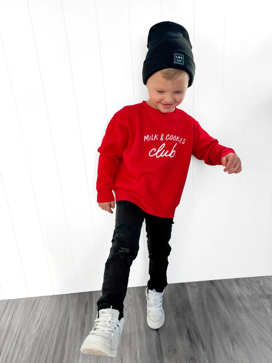 Milk + Cookies Club Kids Pullover