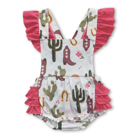 Cactus & Cowboy Boots Bubble Romper
