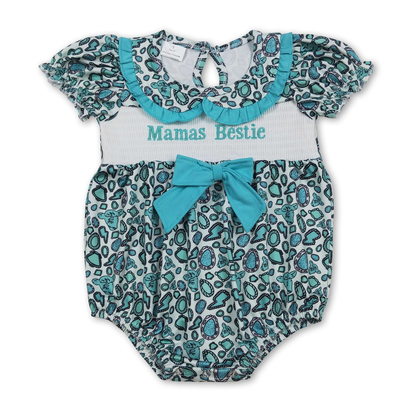 Short sleeves western mamas bestie baby girls romper