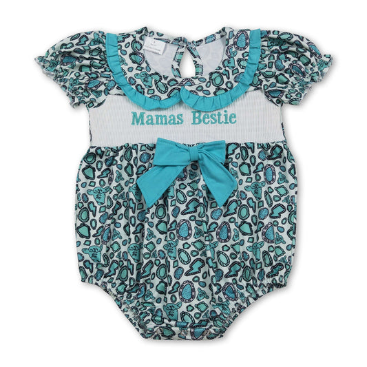 Short sleeves western mamas bestie baby girls romper
