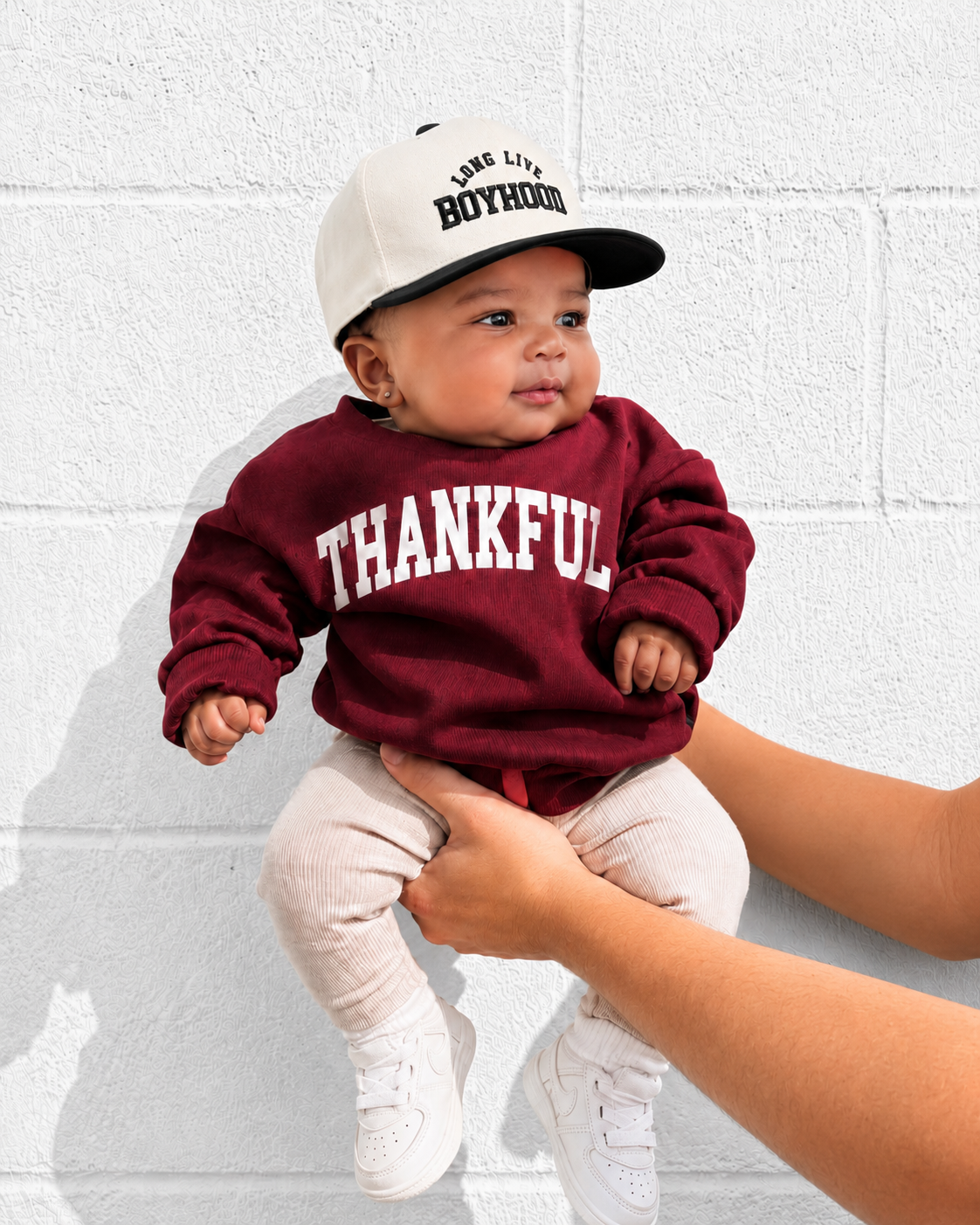 Thankful Varsity Kids Sweatshirt (Maroon)